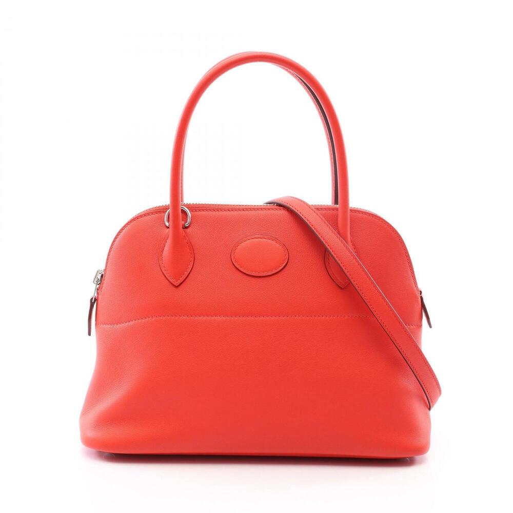 Hermes Bolide 27 Rouge Tomato 2-Way Handbag, Veau Swift Leather, Women's, Red